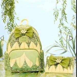 Loungefly Disney Princess Tiana Sequin Mini Backpack & Wallet - Exclusive